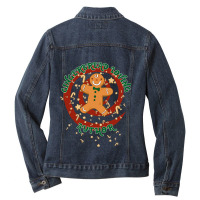 Author Job Gingerbread Funny Xmas Ladies Denim Jacket | Artistshot