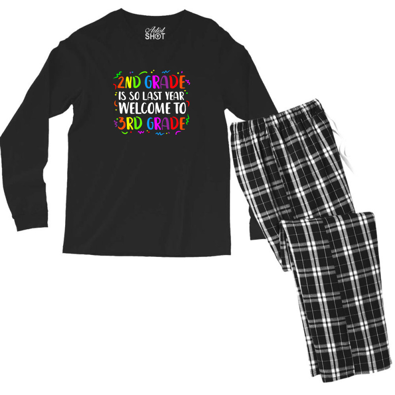 2nd Grade Is So Last Year 3rd Grade Men's Long Sleeve Pajama Set | Artistshot