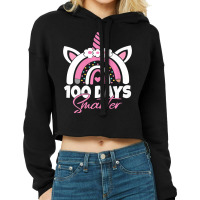 100 Days Smarter Teacher 100th Day Of School Unico Cropped Hoodie | Artistshot