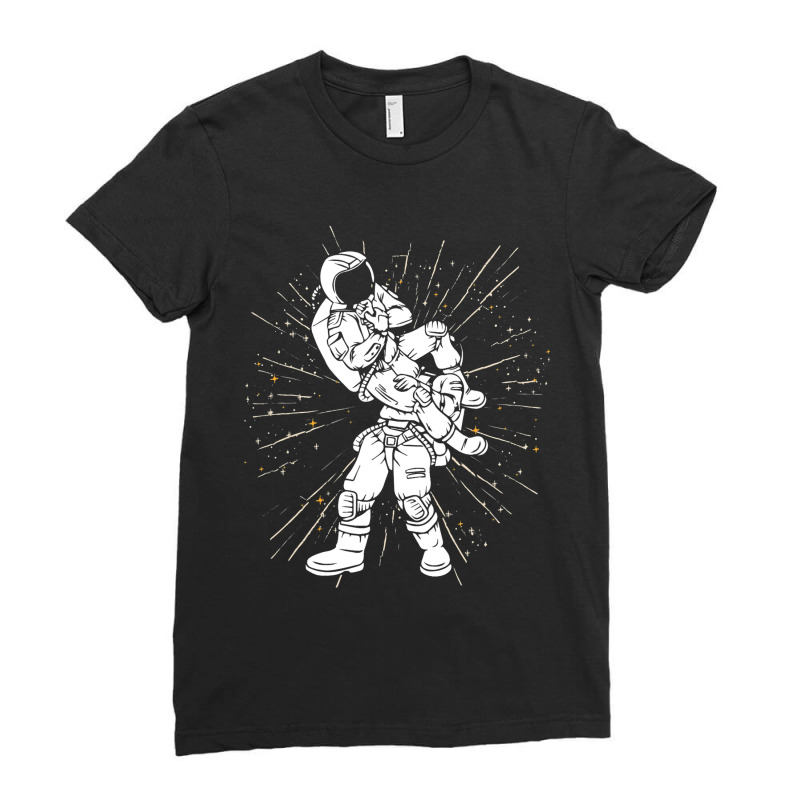 Astronaut Martial Arts Combat Sports For Jiujitsu  Ladies Fitted T-Shirt by DENNISDAVIS | Artistshot