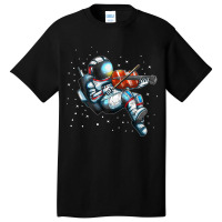 Astronaut Music Violin Player Cosmonaut Violin Ins Basic T-shirt | Artistshot