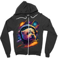 Astronaut Norfolk Terrier Dog Space Galaxy 1 Zipper Hoodie | Artistshot