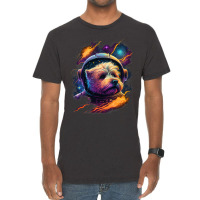 Astronaut Norfolk Terrier Dog Space Galaxy 1 Vintage T-shirt | Artistshot