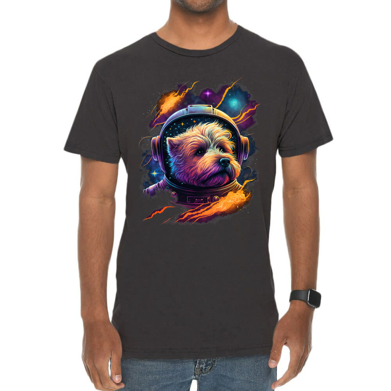 Astronaut Norfolk Terrier Dog Space Galaxy 1 Vintage T-Shirt by MICHAELPHILBECK | Artistshot