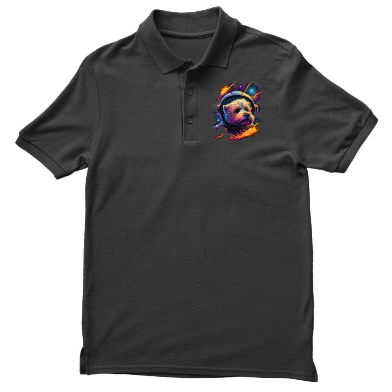 Astronaut Norfolk Terrier Dog Space Galaxy 1 Men's Polo Shirt by MICHAELPHILBECK | Artistshot