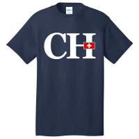 Switzerland Flag And Country Initials Basic T-shirt | Artistshot