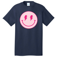 Lightning Bolt Happy Face Motivation Basic T-shirt | Artistshot