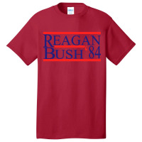 Reagan Bush 84 Retro Usa Election Basic T-shirt | Artistshot