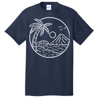 Beach View Mountain Vibes Basic T-shirt | Artistshot