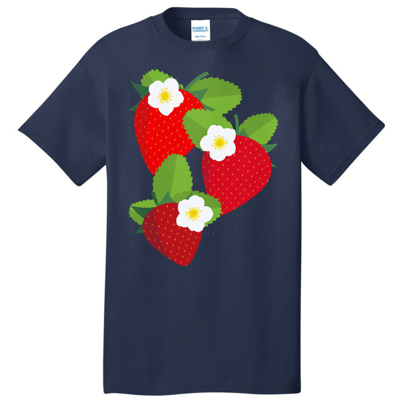 Strawberry T  Shirt Strawberries And Blossoms T  Shirt Basic T-shirt | Artistshot