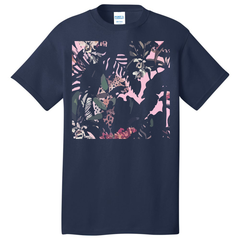 Tropical T  Shirt Tropical Bright Shrimp Flower T  Shirt Basic T-shirt | Artistshot