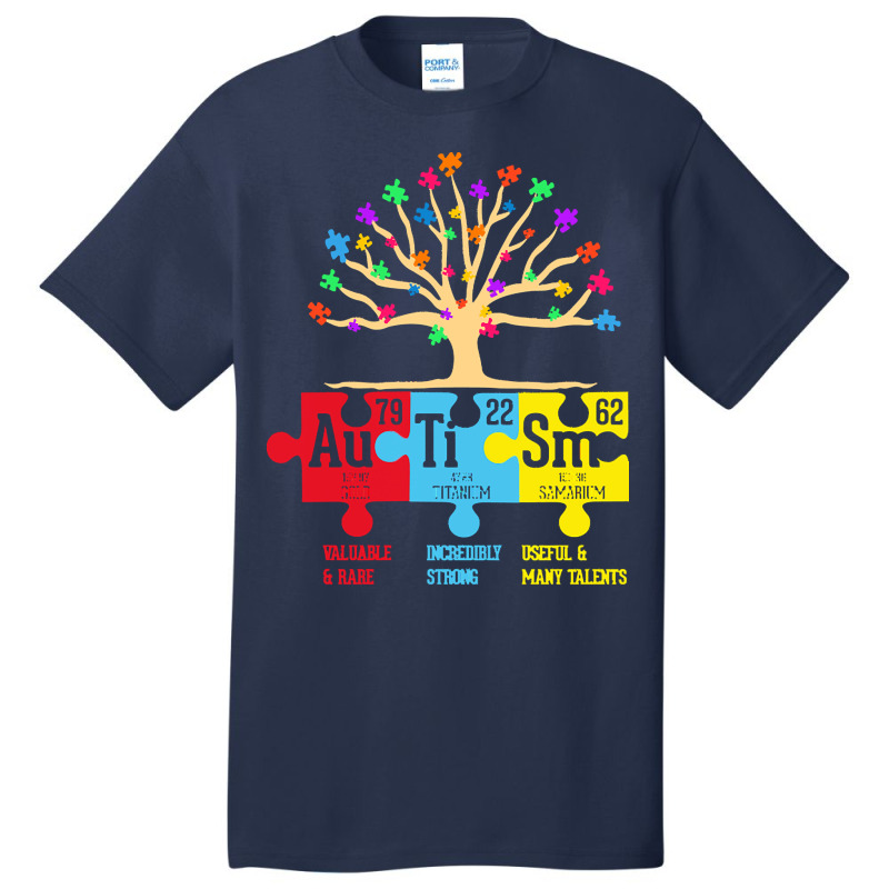 Autism Awareness T  Shirt Autism Awareness Periodic Table T  Shirt Basic T-shirt by joanie38206 | Artistshot