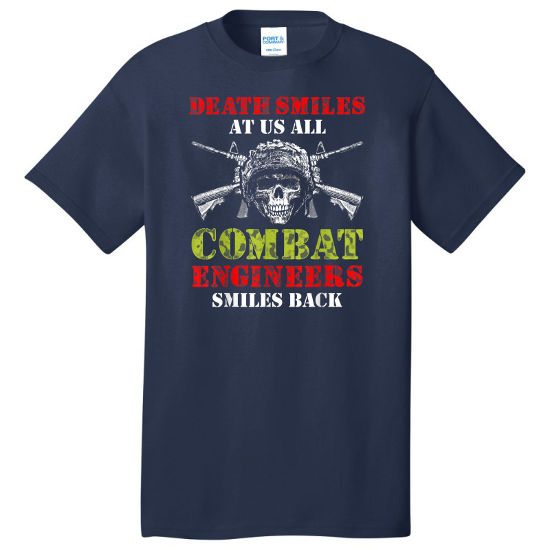 Combat Engineer Smiles Usa Military Sapper 2 Basic T-shirt by Tiktify | Artistshot