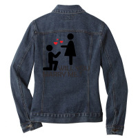 Will You Marry Me Ladies Denim Jacket | Artistshot