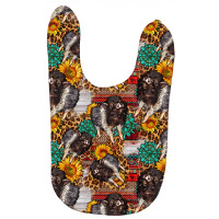 Baby Hampshire Pig Sunflowers Seamless Pattern Baby Bibs | Artistshot