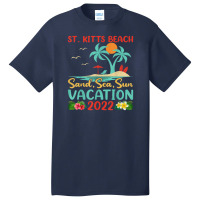 Beach Vacation 2022 Retro Lost Paradise St. Kitts Beach Basic T-shirt | Artistshot