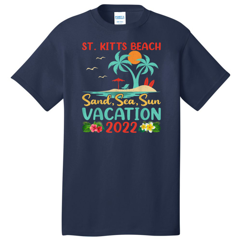 Beach Vacation 2022 Retro Lost Paradise St. Kitts Beach Basic T-shirt by Tiktify | Artistshot