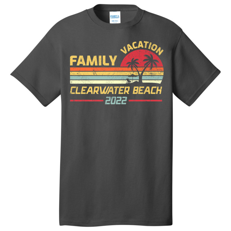 Family Vacation 2022 Vintage Retro Florida Clearwater Beach Premium Basic T-shirt by Tiktify | Artistshot