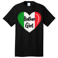 Italy Flag For Women Italian Girl Basic T-shirt | Artistshot