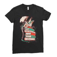 Author Textbookshelf Bookshelf Reading Reading Stu Ladies Fitted T-shirt | Artistshot