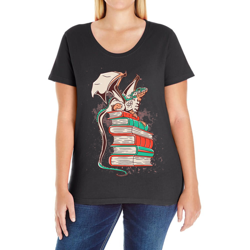 Author Textbookshelf Bookshelf Reading Reading Stu Ladies Curvy T-Shirt by KarimSatterfield | Artistshot