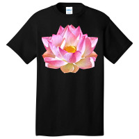 Lotus Flower T  Shirt Pink And Gold Lotus Flower T  Shirt Basic T-shirt | Artistshot