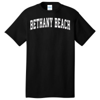 Bethany Beach Delaware Vintage Athletic Sports B&w Print Sweatshirt Basic T-shirt | Artistshot