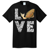 Halibut Love Fisherman Halibut Fish Flounder Fish Fishing T Shirt Basic T-shirt | Artistshot