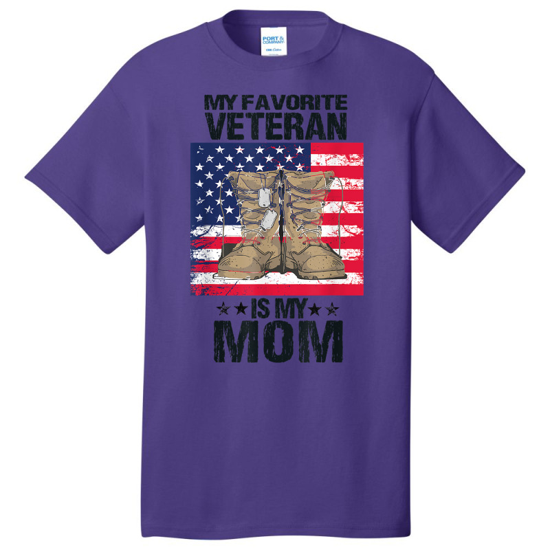 Proud Son Kids Of A Us Army Veteran Mother Tee Veterans Day T Shirt Basic T-shirt by suheilytrizarry | Artistshot