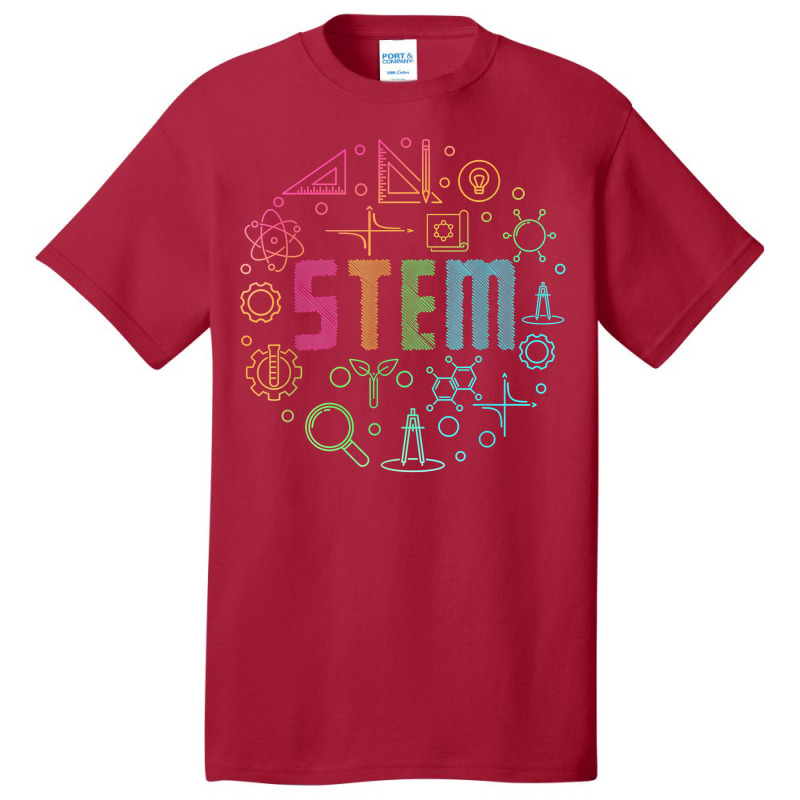 Stem Science Technology Engineering Math Teacher Gift T Shirt Basic T-shirt by suheilytrizarry | Artistshot