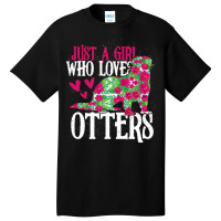 Otter Lover T  Shirt Girl Love Otter Grunge Vintage T  Shirt Basic T-shirt | Artistshot