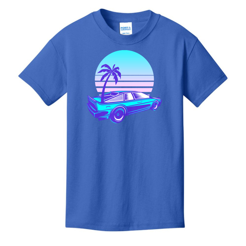 Synthwave T  Shirt Futuristic Car Retro Sunset Synthwave T  Shirt Basic Youth T-shirt by gail93766 | Artistshot