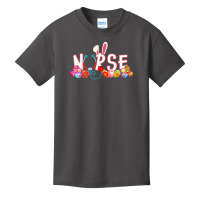 Stethoscope Nurse Bunny Tail Colorful Easter Day Basic Youth T-shirt | Artistshot