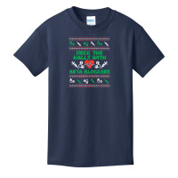 Deck Halls With Beta Blockers Funny Nurse Christmas Xmas Pjs Basic Youth T-shirt | Artistshot