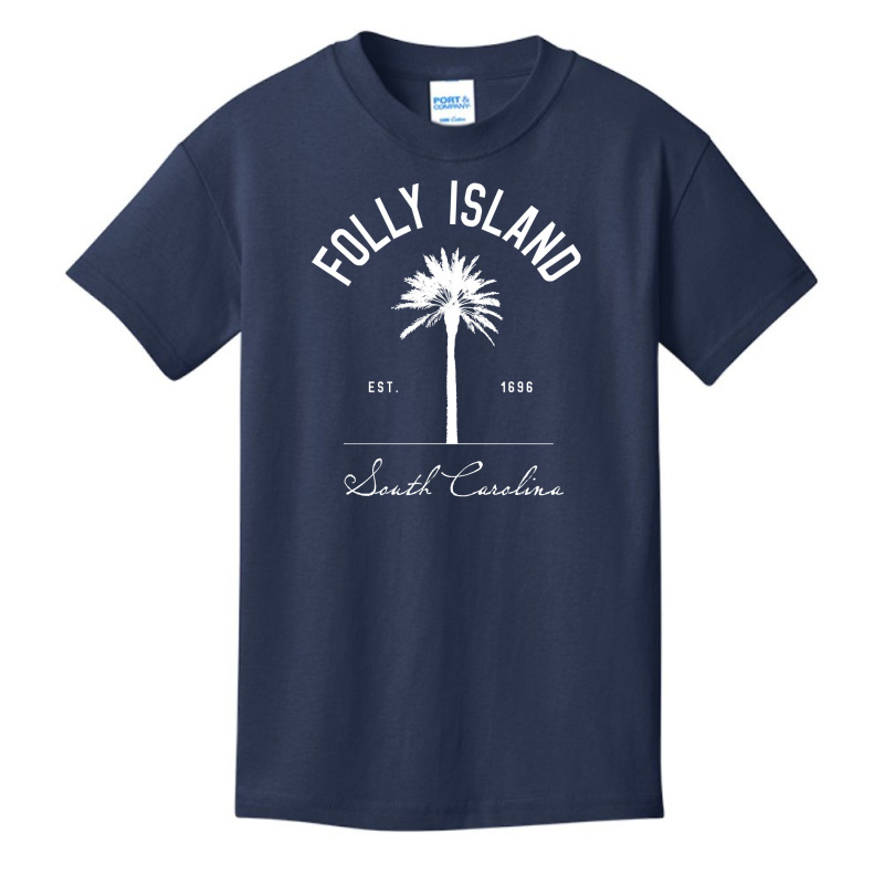 Folly Beach Sc Park Palm Tree Folly Island Gift Pullover Hoodie Basic Youth T-shirt by kadejahdomenick | Artistshot