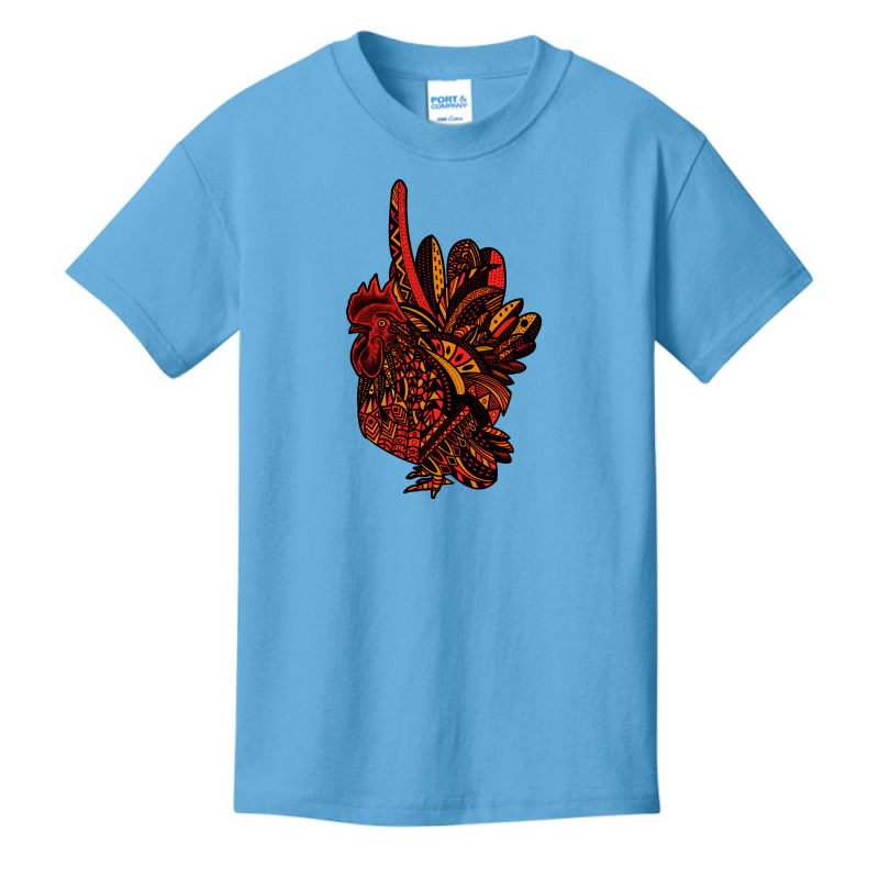 Ornate Rooster Basic Youth T-shirt by polkam design | Artistshot