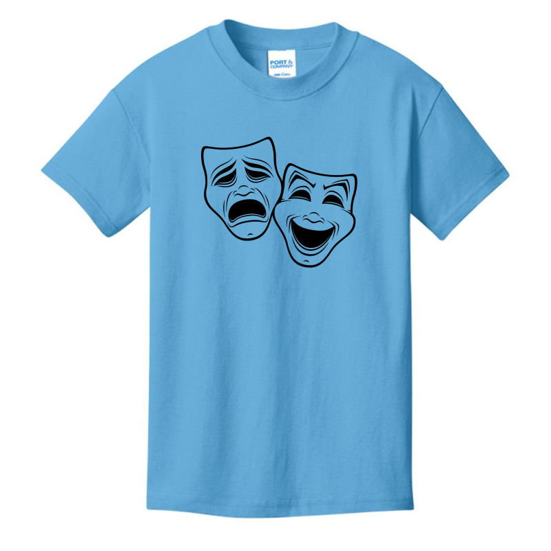 Comedy And Tragedy Theater Basic Youth T-shirt by JunJaden | Artistshot