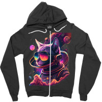 Astronaut Oriental Shorthair Cat Space Galaxy Zipper Hoodie | Artistshot