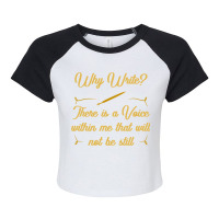 Author Writer Gift Book Publisher Story Writing Wh Raglan Crop Top | Artistshot