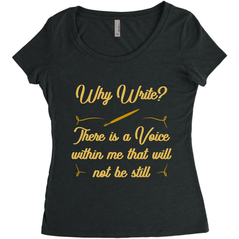 Author Writer Gift Book Publisher Story Writing Wh Women's Triblend Scoop T-shirt by BelleAldrich | Artistshot