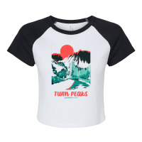 Twin Peaks Classic Tonal Color Pop Poster Sweatshirt Raglan Crop Top | Artistshot