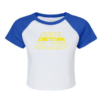 Dietitian Funny Space Backside Design T Shirt Raglan Crop Top | Artistshot