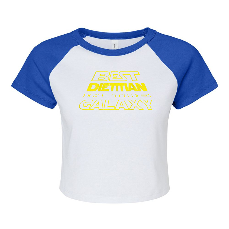 Dietitian Funny Space Backside Design T Shirt Raglan Crop Top by dufordxsbartonto | Artistshot