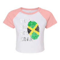 It's In My Dna Jamaica Genetic Jamaican Roots Jamaican Pride T Shirt Raglan Crop Top | Artistshot