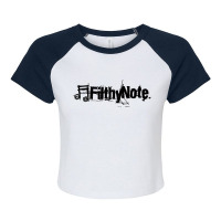 Filthy Note Record Raglan Crop Top | Artistshot