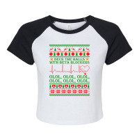 Deck The Halls Beta Blockers Nurse Christmas Ugly Sweater Raglan Crop Top | Artistshot