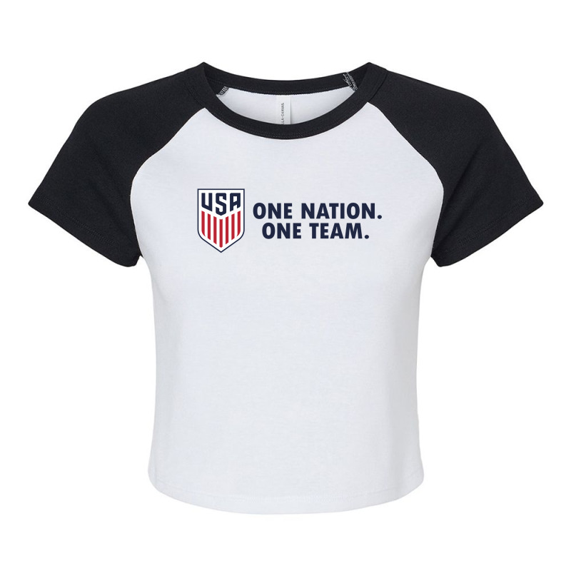 One Nation One Team2 Raglan Crop Top by coşkun | Artistshot