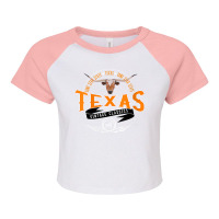 Womens Vintage Classic Style Texas Lone Star Longhorn Design V Neck T Raglan Crop Top | Artistshot