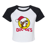 Convenience Store Company Funny Christmas Raglan Crop Top | Artistshot