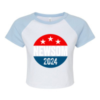 Gavin Newsom 2024 Presidential Raglan Crop Top | Artistshot